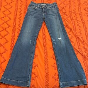 7 For All Mankind Dark Blue Flare Jeans